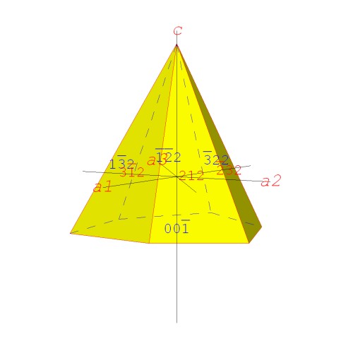 krystalov tvar - ditrigonln pyramida
