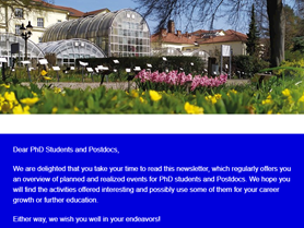 Newsletter for PhD students and Postdocs of the Faculty of Science MU CZ