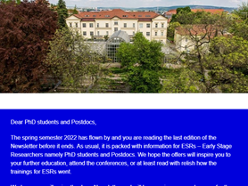 Newsletter for PhD students and Postdocs of the Faculty of Science MU 6/2022