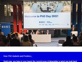 Newsletter for PhD students and Postdocs of the Faculty of Science MU 10/2022