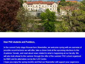 Newsletter for PhD students and Postdocs of the Faculty of Science MU 04/23