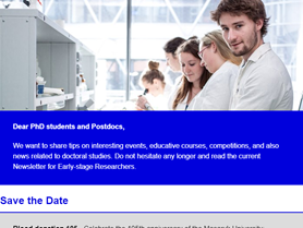 Newsletter for PhD students and Postdocs of the Faculty of Science MU 3/2024 