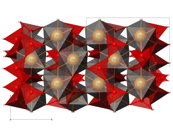 etzce Si tetraer a koordinan oktaedry Fe ve ferosilitu