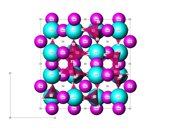 struktura analcimu podle (100)