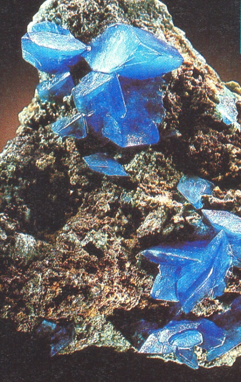 modr krystaly chalkantitu