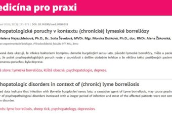 Psychopatologické poruchy v kontextu (chronické) lymeské borreliózy