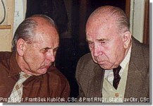 Prof. RNDr. Frantisek Kubicek, CSc. and Prof. RNDr. Stanislav Obr, DrSc. (right)